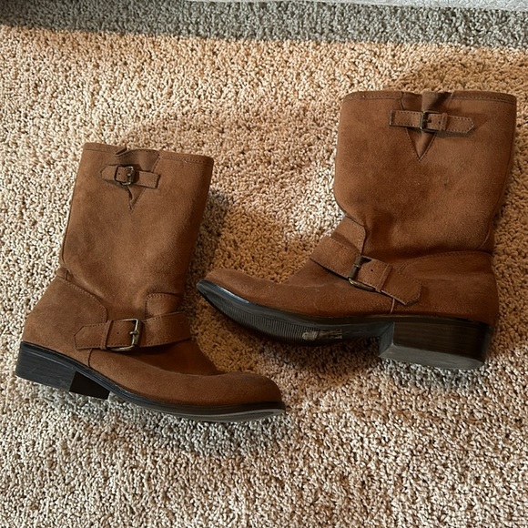 Faux Suede Moto Boot - Picture 2 of 3